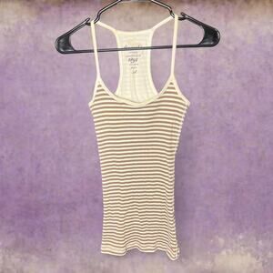 Abercrombie fitch brown & cream tank